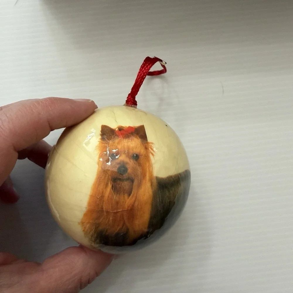 Vintage Yorkshire Terrier Christmas Ornament Dog Holiday Decor
